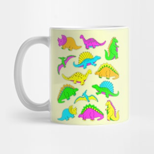 Neon Dinosaurs Mug